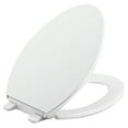 thumbnail image 1 of Kohler Brevia Slow Close Elongated White Plastic Toilet Seat, 1 of 8