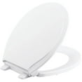 thumbnail image 1 of Kohler Rutledge Quiet-Close Round Closed Front White Plastic Toilet Seat w/Grip-Tight, 1 of 2