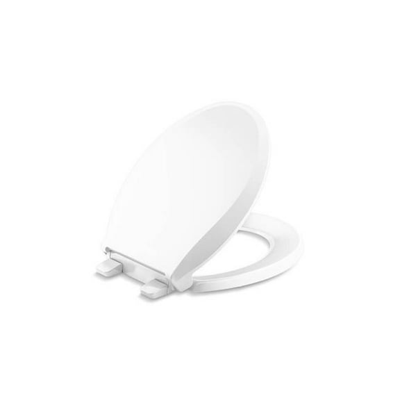 Kohler Cachet ReadyLatch Quiet-Close Round Toilet Seat, White 4639-RL-0