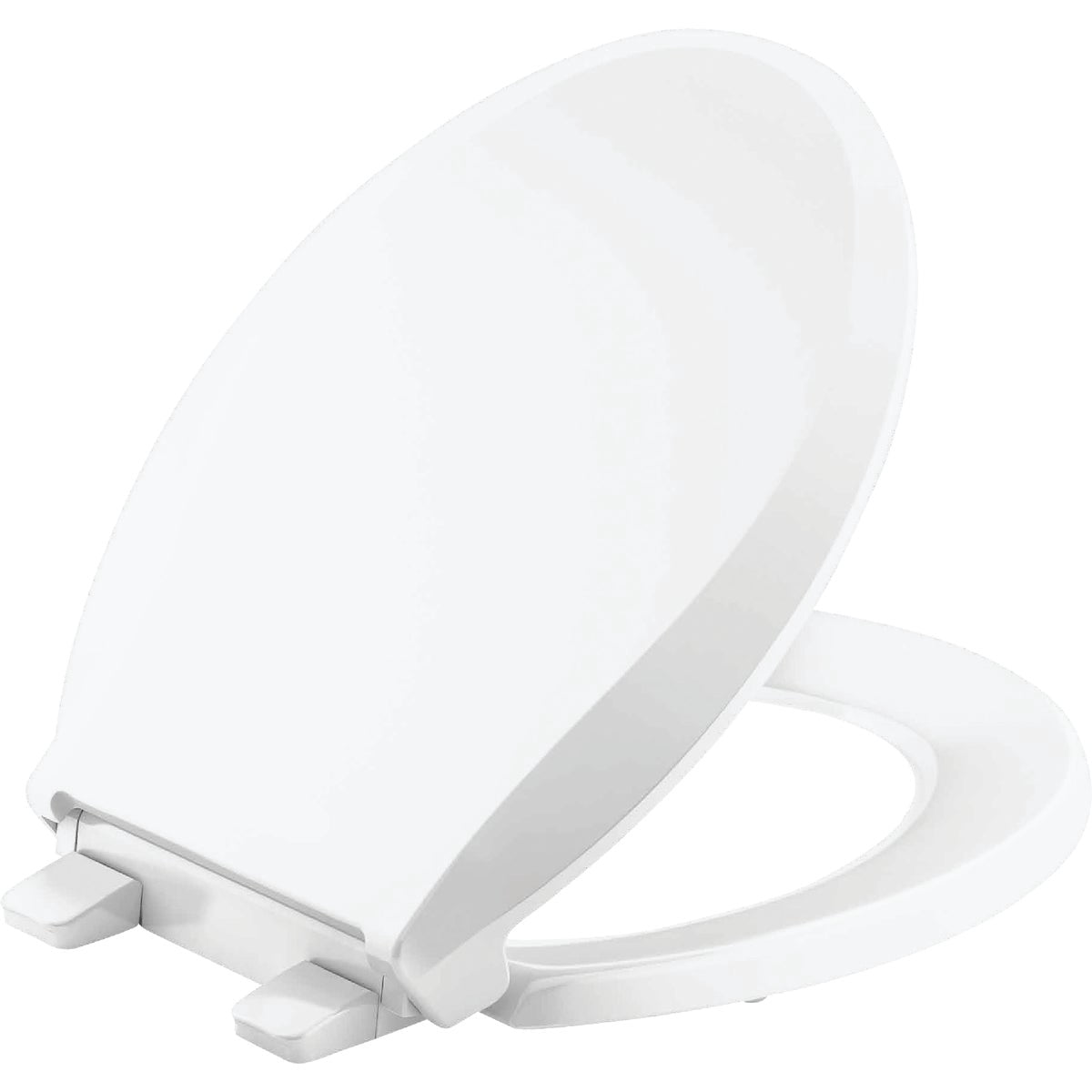 Kohler Cachet ReadyLatch Quiet-Close Round Toilet Seat, White 4639-RL-0