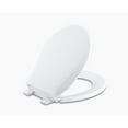 thumbnail image 1 of Kohler Cachet Slow Close Round White Plastic Toilet Seat, 1 of 5
