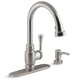 Carmichael Single-Handle Pull-Down Sprayer Kitchen Faucet in Stainless Steel