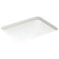 thumbnail image 1 of Kohler Caxton Rectangle Under-Mount Bathroom Sink with Overflow and Clamp Assembly, White, 1 of 7