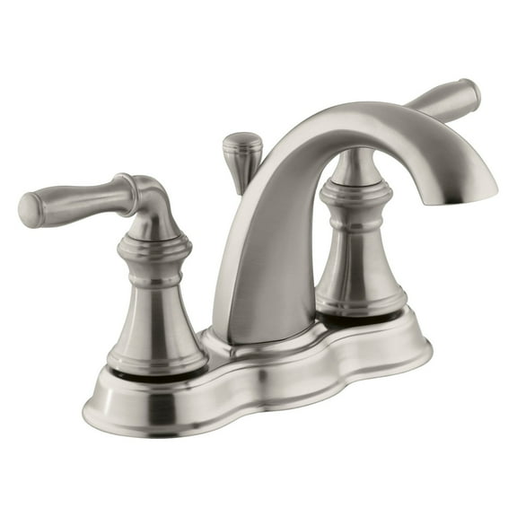 kohler k-393-n4-bn devonshire centerset lavatory faucet vibrant brushed nickel