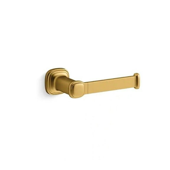 KOHLER Ealing Vibrant Brushed Moderne Brass Wall mount Single post Toilet Paper Holder 1 -Rolls