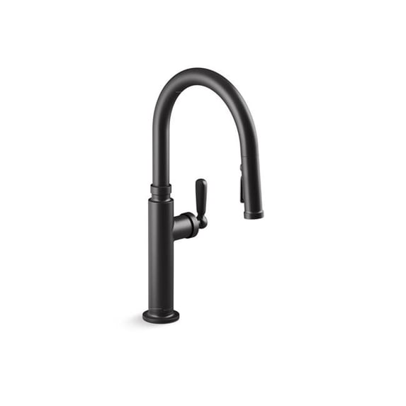 Kohler Edalyn by Studio McGee Pull-Down Kitchen Sink Faucet with Three-Function Spray Head - Matte Black
