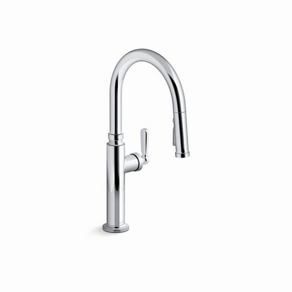 Kohler Edalyn by Studio McGee Pull-Down Kitchen Sink Faucet with Three-Function Spray Head - Polished Chrome