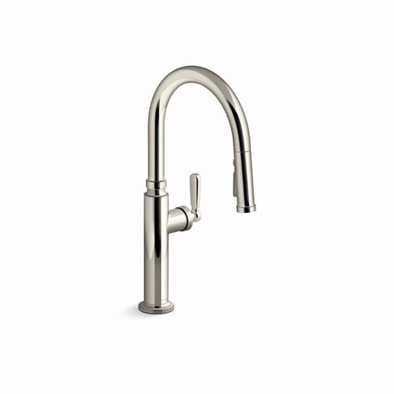 Kohler Edalyn by Studio McGee Pull-Down Kitchen Sink Faucet with Three-Function Spray Head - Vibrant Polished Nickel