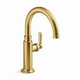 thumbnail image 1 of Kohler  Edalyn by Studio McGee Single-Handle Bar Sink Faucet - Vibrant Brushed Moderne Brass, 1 of 1