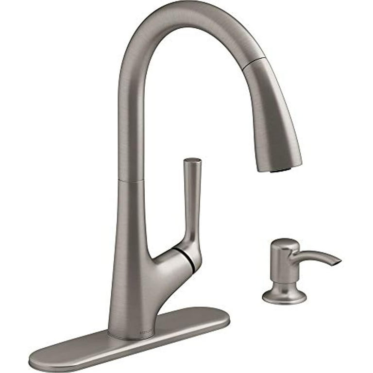 Elmbrook Single-Handle Pull-Down Sprayer Kitchen Faucet in Vibrant Stainless Elmbrook Single-Handle Pull-Down Sprayer Kitchen Faucet in Vibrant Stainless