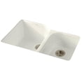 thumbnail image 1 of KOHLER K-5931-4U-96 Executive Chef Undercounter Kitchen Sink, Biscuit, 1 of 2