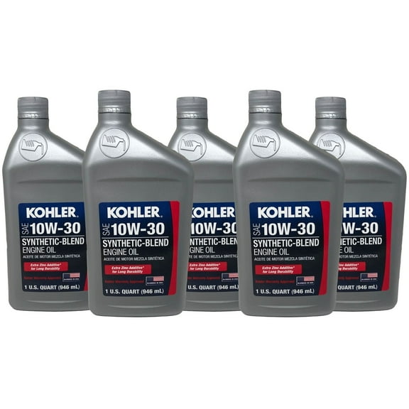Kohler Genuine OEM 10W-30 Engine Oil Synthetic Blend 25 357 65-S - 5 Pack