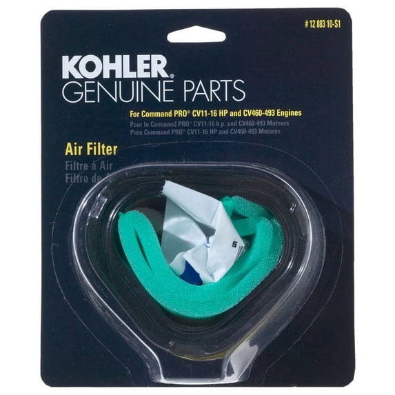 Kohler Genuine OEM Air Filter for 1332 String Trimmer - 12 883 10-S1