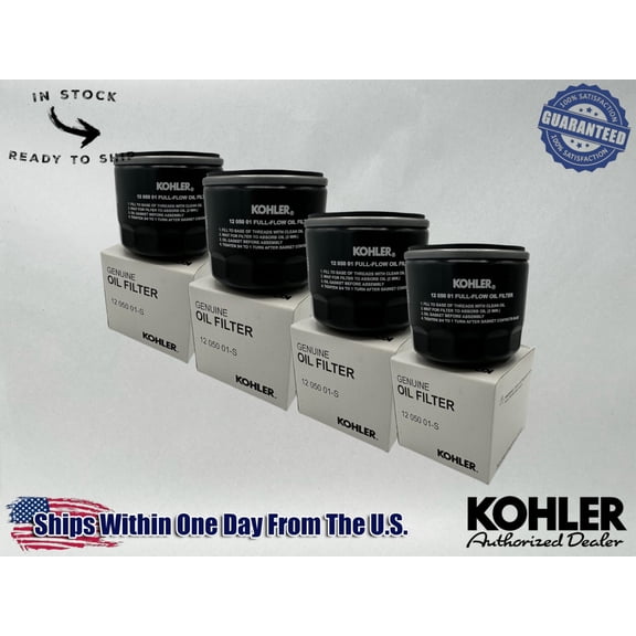 Kohler Genuine OEM Authentic Full Flow Oil Filter 12 050 01-S-4PACK