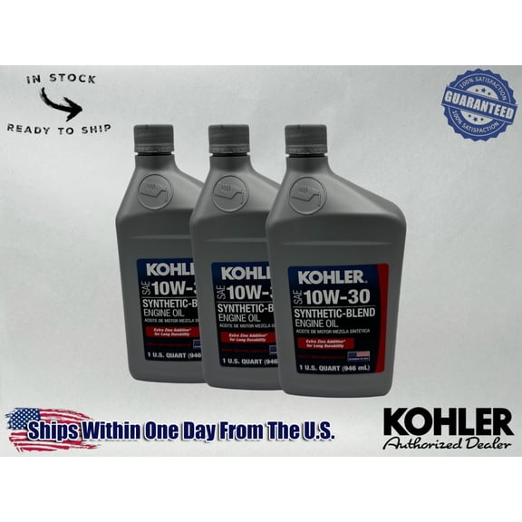 Kohler Genuine OEM SAE 10W-30 Synthetic-Blend Engine Oil 25 357 65-S-3PACK