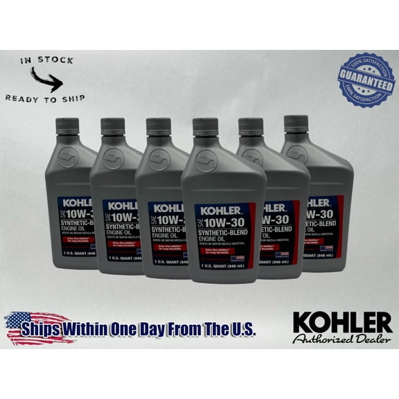 Kohler Genuine OEM SAE 10W-30 Synthetic-Blend Engine Oil 25 357 65-S-6PACK