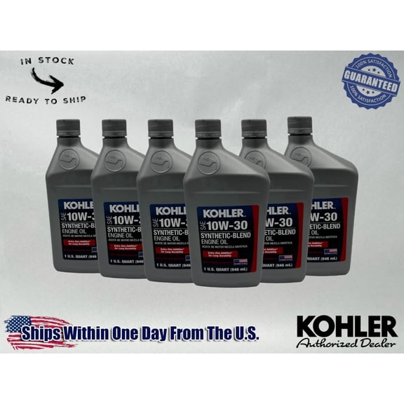 Kohler Genuine OEM SAE 10W-30 Synthetic-Blend Engine Oil 25 357 65-S-6PACK