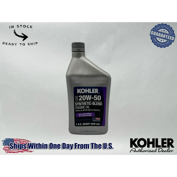 Kohler Genuine OEM Synthetic Blend SAE 20W-50 4-Cycle Engine Oil 25 357 68-S