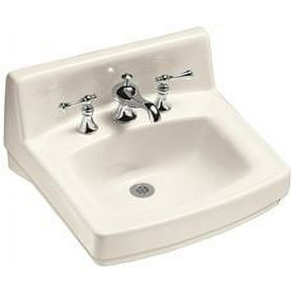Kohler Greenwich Wall-Mount Bathroom Sink With Single Faucet Hole, 20-3/4 In. X 18-1/4 In., White