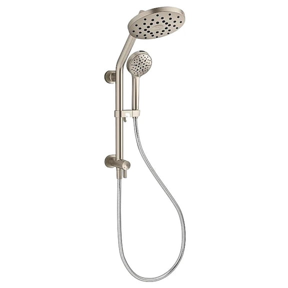 Kohler HydroRail 3-in-1 Shower Head & Column Kit, Brushed Nickel, 5-Spray (R38001-G-BN)