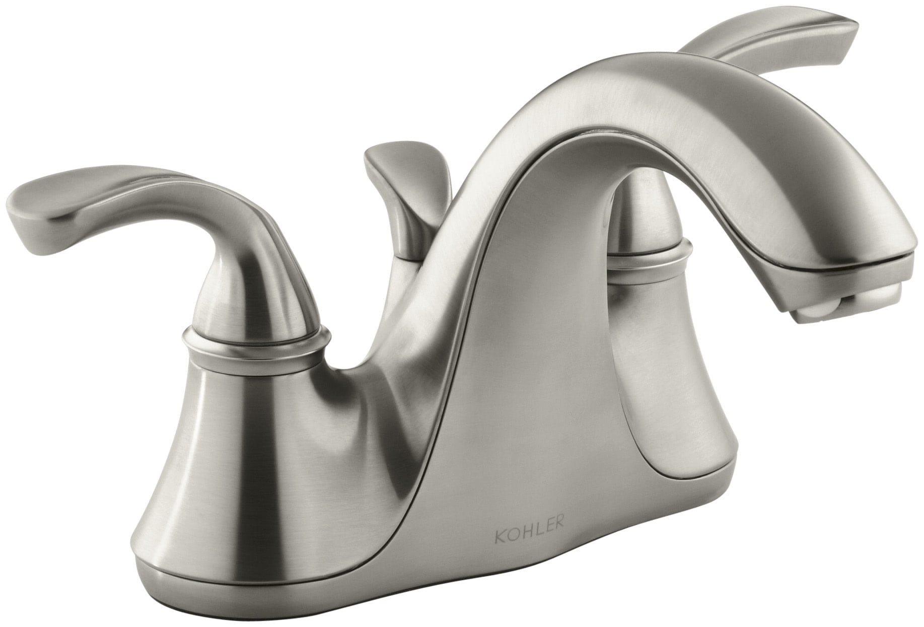 Kohler  Forte Sculpted Lever Handles Centerset Bathroom Sink Faucet