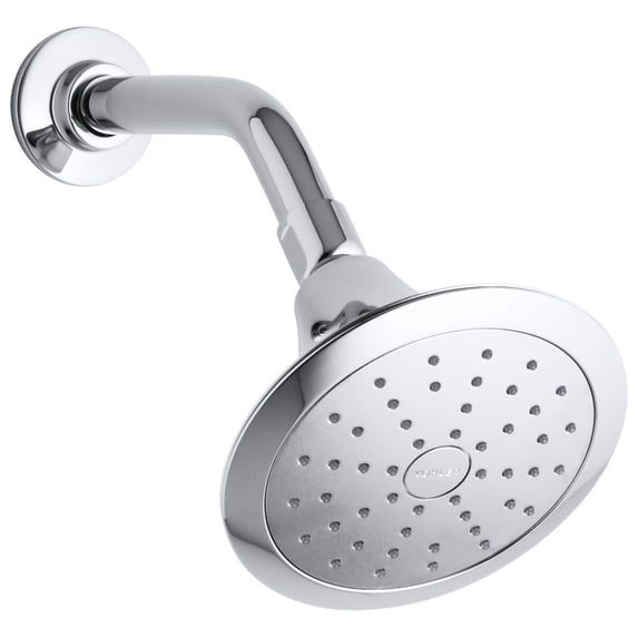 Kohler K-10327-G-CP Forte 1-Spray 5.5 in. Single Wall Mount Fixed Shower Head in Polished Chrome