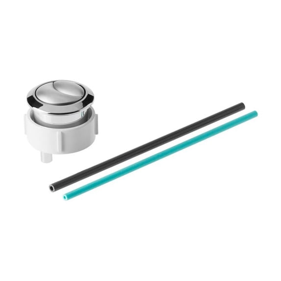 Kohler K-1036156-SC 3002 Button & Rod Assembly Kit, Satin Chrome with Polished Chrome Accents
