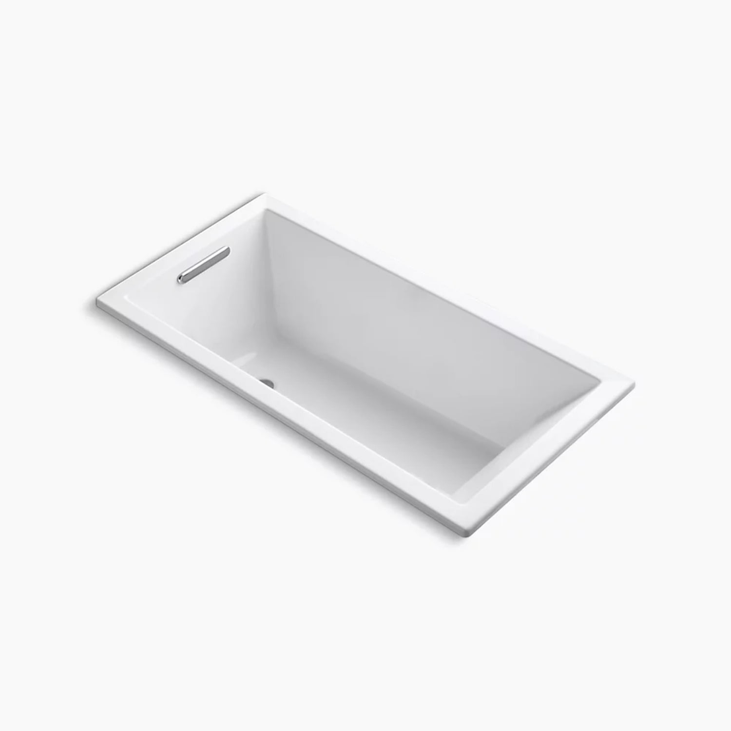 White Acrylic 60" x 30" Drop-In Soaking Bathtub