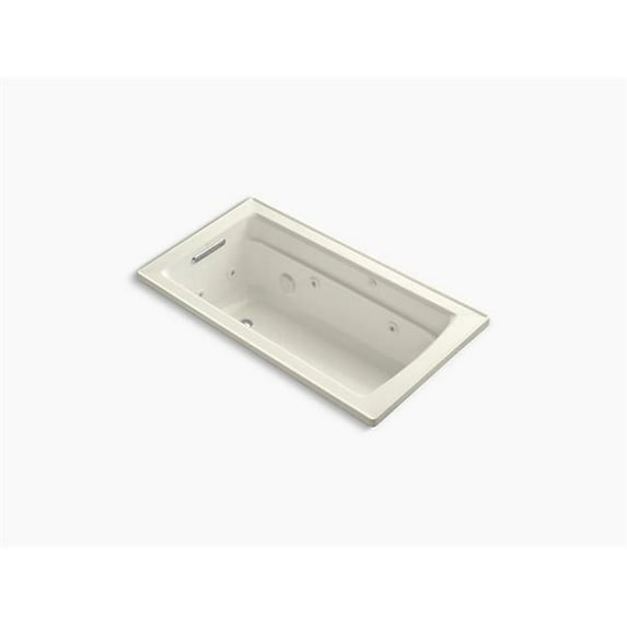 Kohler 60 x 32 in. Archer Drop-in Whirlpool Bath Tube - Biscuit