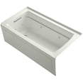 thumbnail image 1 of Kohler K-1122-Hl Archer Collection 60" Three Wall Alcove Jetted Whirlpool Bath Tub - Dune, 1 of 2