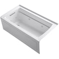 thumbnail image 1 of Kohler K-1122-La Archer Collection 60" Three Wall Alcove Jetted Whirlpool Bath Tub - White, 1 of 3