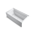 thumbnail image 1 of Kohler 1124-GHRA-0 72 x 36 in. Archer Alcove Heated Bubblemassage Air Right Bath Drain - White, 1 of 4