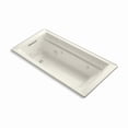 thumbnail image 1 of Kohler 1124-H-96 72 x 36 in. Archer Drop-In Heated Whirlpool Bath - Biscuit, 1 of 3