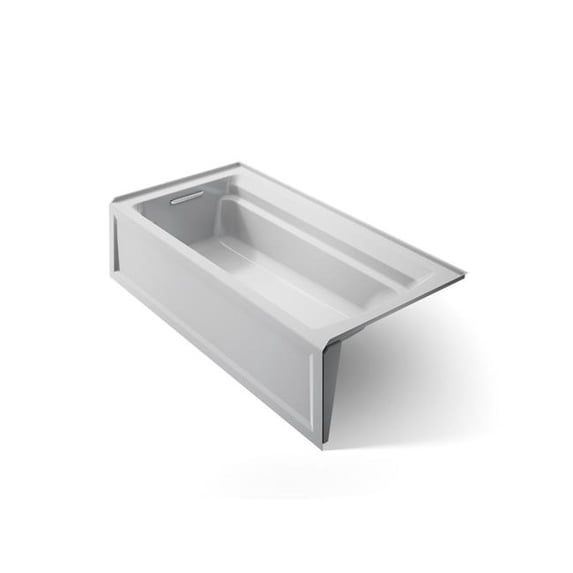 Kohler 1125-LA-95 72 x 36 in. Archer Alcove Bath with Left Drain - Ice Gray