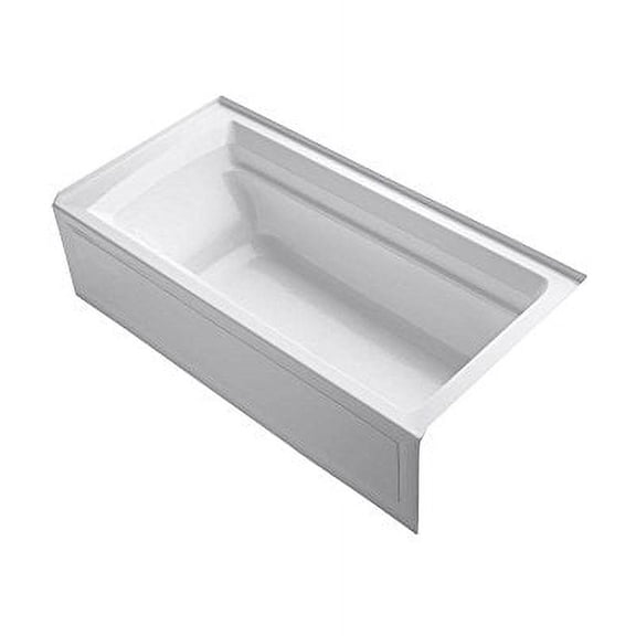 Kohler K-1125-Ra Archer Collection 72" Three Wall Alcove Soaker Bath Tub - White