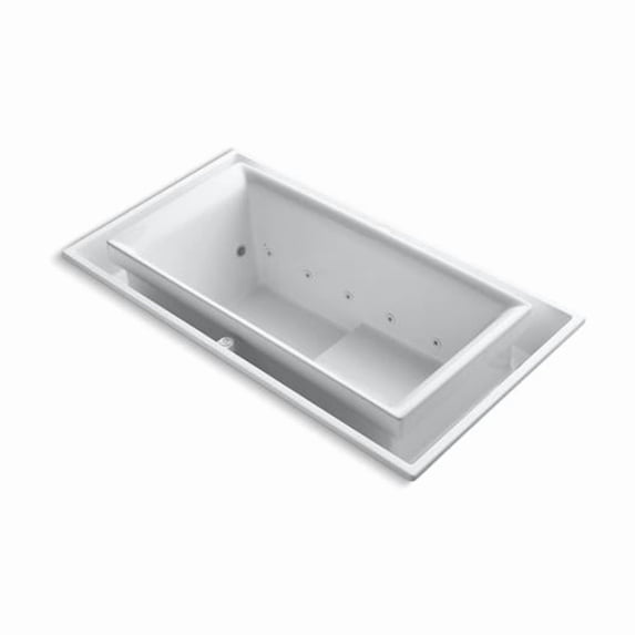 Kohler 1189-C1-0 63 x 31.5 in. Sok Drop-In Effervescence Bath with Chromatherapy & Left-Hand Drain - White