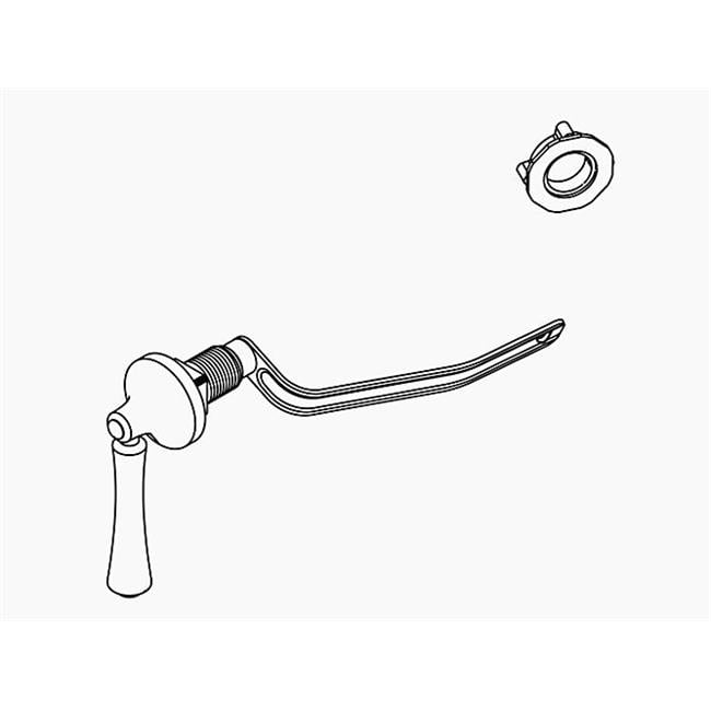 Polished Chrome Brass Toilet Trip Lever Assembly