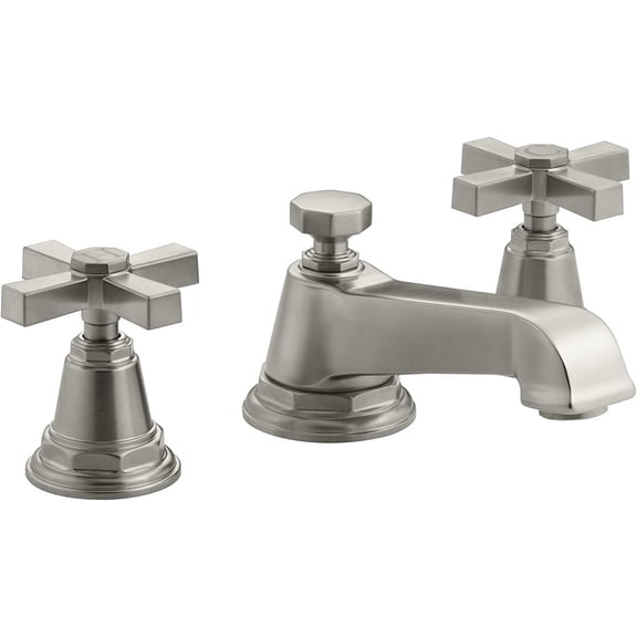 Kohler K-13132-3A Pinstripe Widespread Bathroom Faucet - Nickel