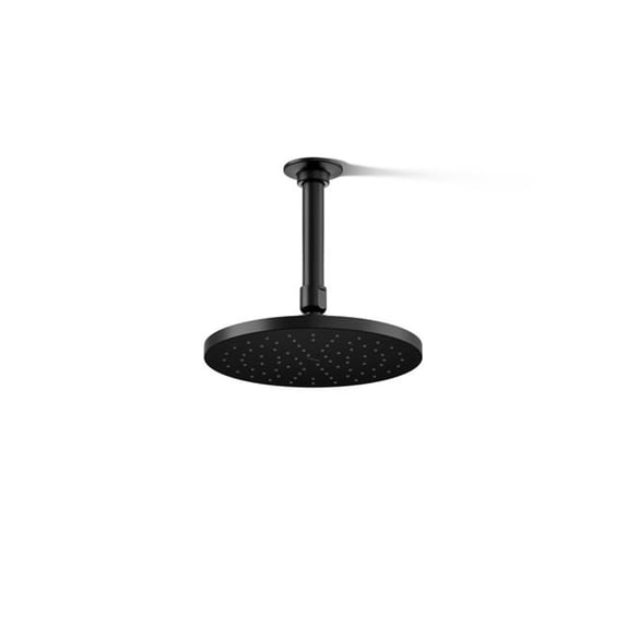 Kohler 13688-BL Catalyst 8 in. Single-Function Round Rain Shower Head Matte Black