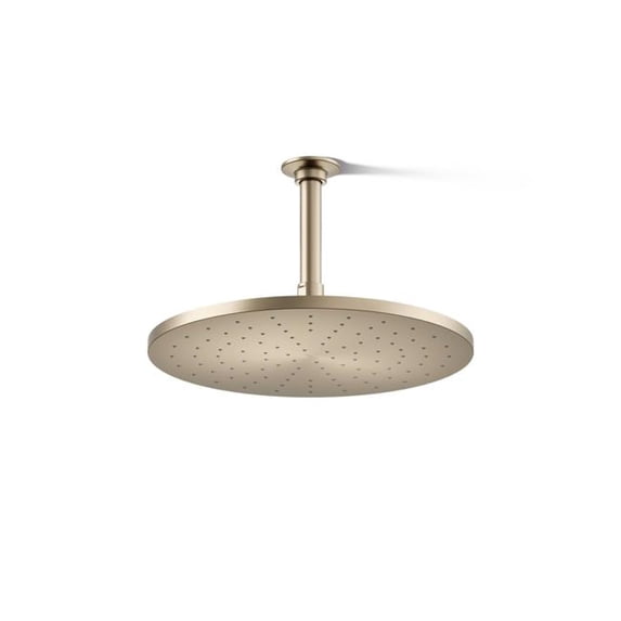 Kohler 13690-BV 12 in. Round Single-Function Rain Head, 2.5 GPM - Vibrant Brushed Bronze
