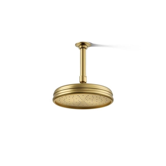 Kohler 13692-2MB 8 in. 2.5 GPM Single-Function Rain Head - Vibrant Brushed Moderne Brass