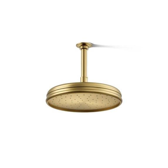 Kohler 13693-2MB 10 in. Traditional Single Function Rain Head, 2.5 GPM - Vibrant Brushed Moderne Brass