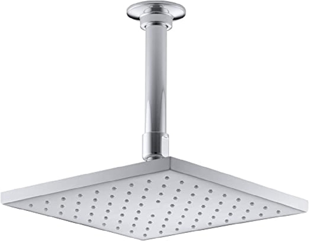 Polished Chrome Square Ceiling Mounted Rain Shower Head