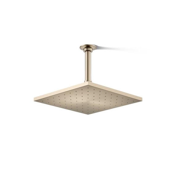 Kohler 13696-BV 10 in. Square Single-Function Rain Head, 2.5 GPM - Vibrant Brushed Bronze