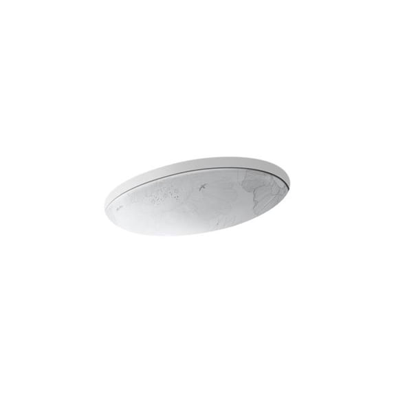 Kohler 14273-SMC-0 24 in. Oval Undermount Bathroom Sink - Empress Bouquet