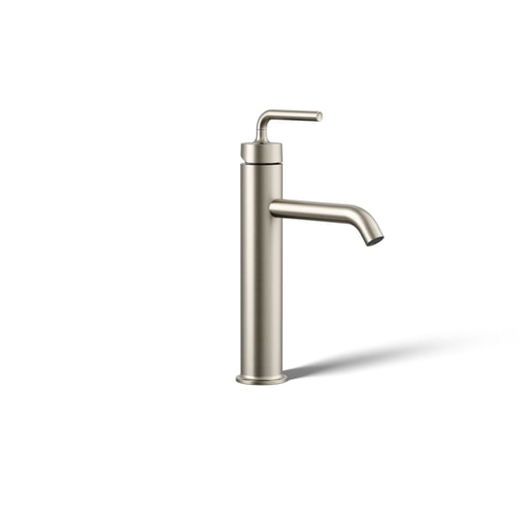 Kohler K-14404-4A-BN Purist Tall Single Control Lavatory Faucet, Vibrant Brushed Nickel
