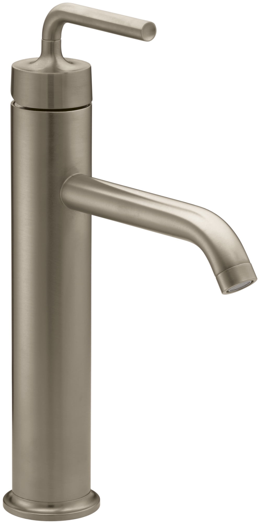 Kohler K-14404-4A Purist 1.2 GPM Single Hole Bathroom Faucet - Bronze ...