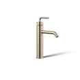 thumbnail image 1 of Kohler K-14404-4A-BV Purist Tall Single Control Lavatory Faucet, Vibrant Brushed Bronze, 1 of 7