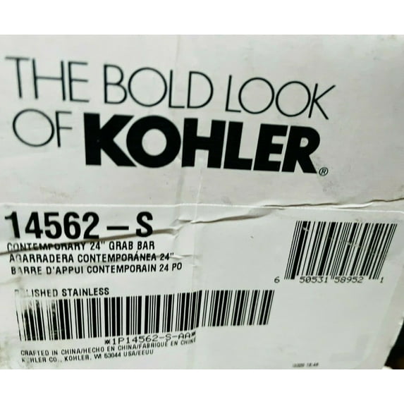 Kohler 14562-S 24 in. Contemporary Grab Bar - Polished Stainless