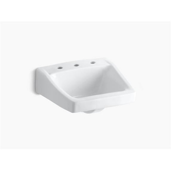 Kohler K-1724 Chesapeake 14" Wall Mounted Bathroom Sink - White
